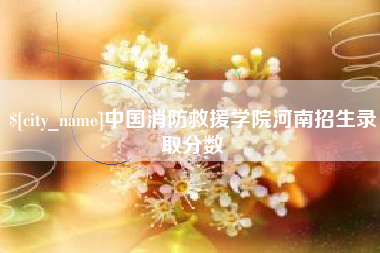 日照中国消防救援学院河南招生录取分数