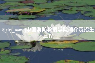 日照中国消防救援学院简介及招生章程