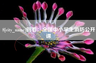 日照回看：全国中小学生消防公开课