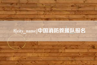 日照中国消防救援队报名