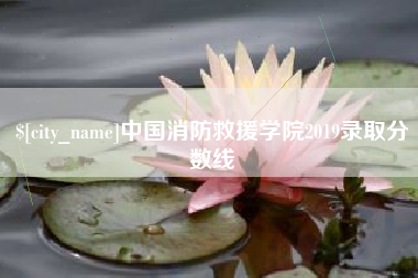 日照中国消防救援学院2019录取分数线
