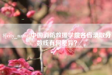 日照中国消防救援学院各省录取分数线有何差异？