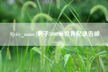 日照男子5000米世界纪录告破