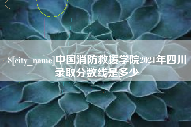 日照中国消防救援学院2021年四川录取分数线是多少