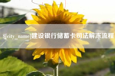 日照建设银行储蓄卡司法解冻流程