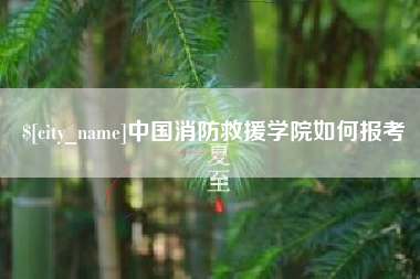 日照中国消防救援学院如何报考