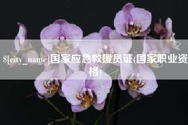日照国家应急救援员证(国家职业资格)