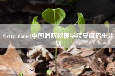 日照中国消防救援学院安徽招生计划
