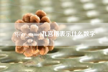 日照九宫格表示什么数字