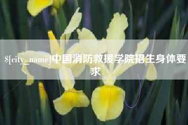 日照中国消防救援学院招生身体要求