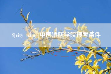 日照中国消防学院报考条件