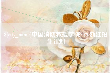 日照中国消防救援学院2020浙江招生计划
