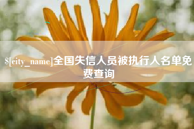 日照全国失信人员被执行人名单免费查询