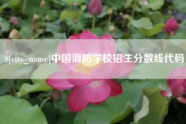 日照中国消防学校招生分数线代码