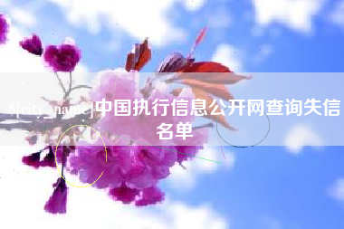 日照中国执行信息公开网查询失信名单