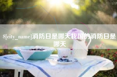 日照消防日是哪天我国的消防日是哪天