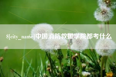 日照中国消防救援学院都考什么