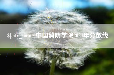 日照中国消防学院2024年分数线