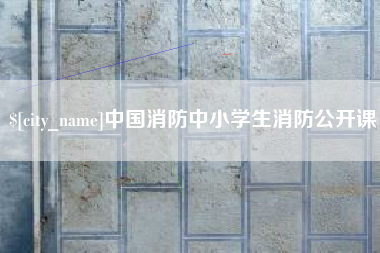 日照中国消防中小学生消防公开课