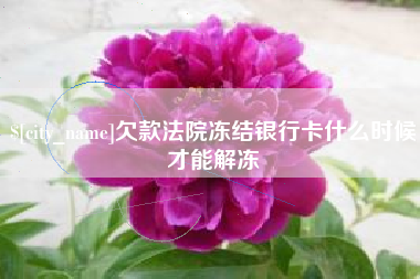 日照欠款法院冻结银行卡什么时候才能解冻