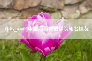 日照中国消防救援学院知名校友