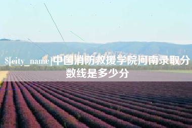 日照中国消防救援学院河南录取分数线是多少分