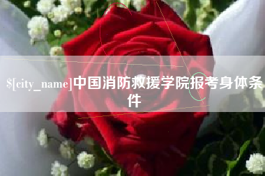 日照中国消防救援学院报考身体条件