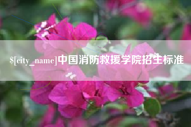 日照中国消防救援学院招生标准