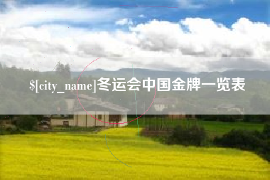 日照冬运会中国金牌一览表