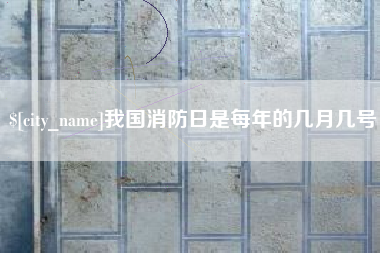 日照我国消防日是每年的几月几号